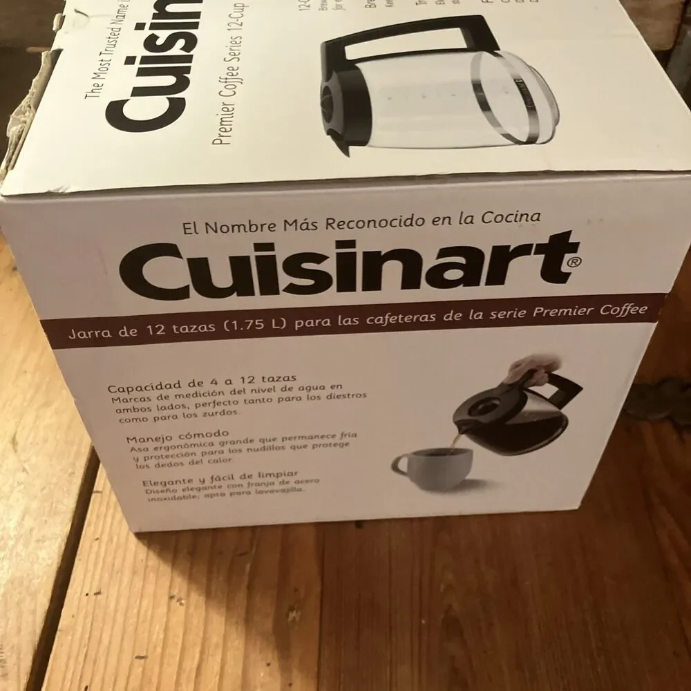 Cuisinart 12 Cup Coffee Carafe DCC-1200PRC Glass OEM NEW in Box Replacement